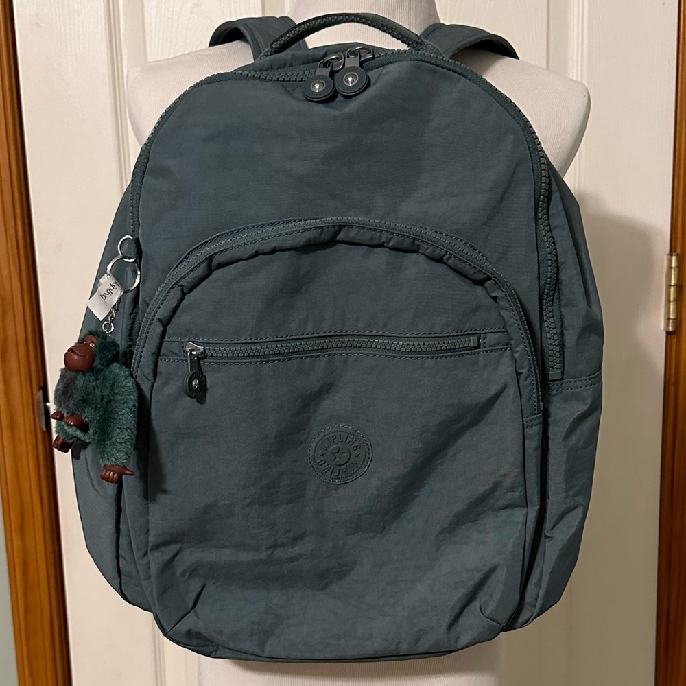 Kipling Seoul Large Laptop Backpack in Light Aloe Tonal